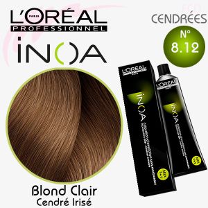 INOA color 8.12 Blond Clair Cendré Irisé 60g