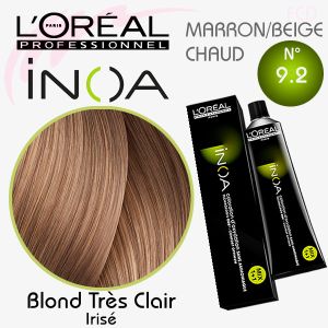 INOA color 9.2 Blond tres clair irisé