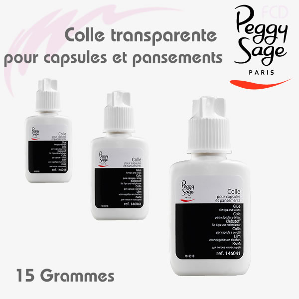 Colle transparente pour capsules et pansements