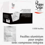 250 Feuilles aluminium pour ongles, avec compresse intégrée