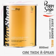 Cire tiède à épiler liposoluble miel 800ml WaxShop de Peggy Sage