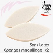 Eponges maquillage sans latex 9x3,5cm Peggy Sage