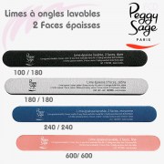 Lime à ongles 2 faces épaisses lavables Peggy Sage