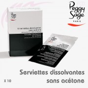 Serviettes dissolvantes 5g 10x4ml Peggy Sage