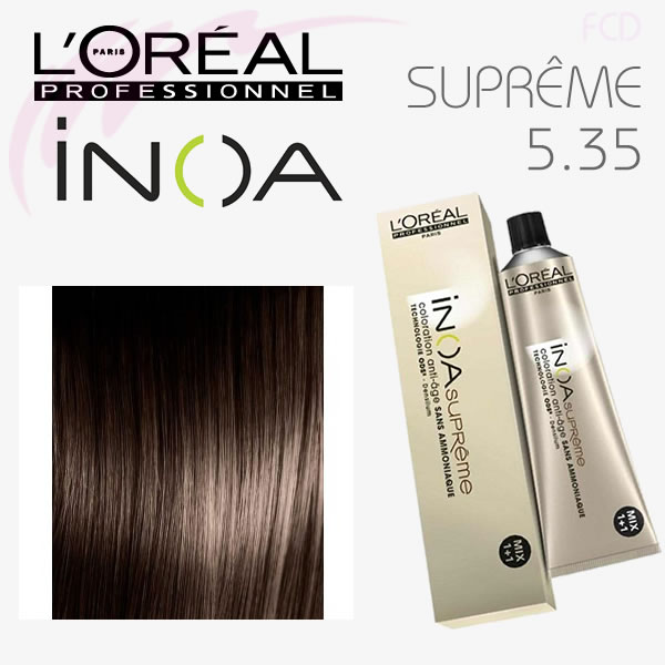 INOASuprême 5.35 Châtain clair doré acajou 60g