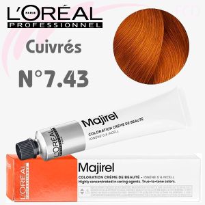 Majirel Cuivré n°7.43 Blond cuivré doré 60 ml L'Oréal Professionnel