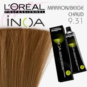 INOA color 9.31 Blond très clair doré cendré