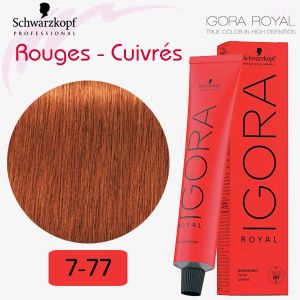 IGORA Royal 7-77 blond moyen cuivré extra série rouges cuivrés
