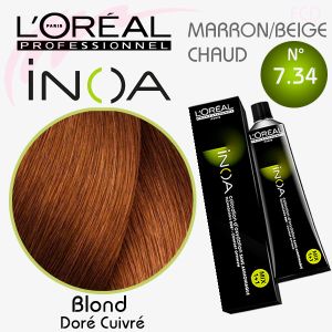 INOA color 7.34 Blond doré cuivré