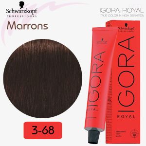 Igora Royal 3-68 Châtain foncé marron rouge 60ml