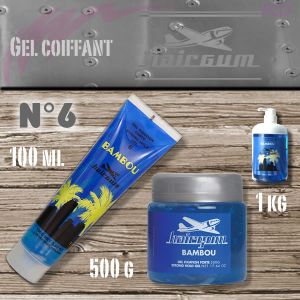 Gel Coiffant Bambou - Fixation forte - Force 6 Hairgum