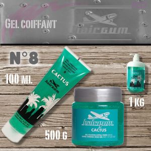 Gel Coiffant Cactus - Fixation extra forte - Force 8 Hairgum