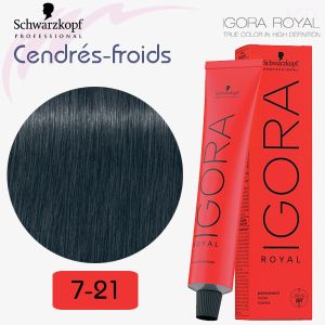 7-21 Blond moyen fumé cendré | Cendrés froid Igora Royal Schwarzkopf
