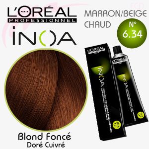 INOA color 6.34 Blond foncé doré cuivré