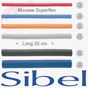 Bigoudis mousse Superflex Long Sibel