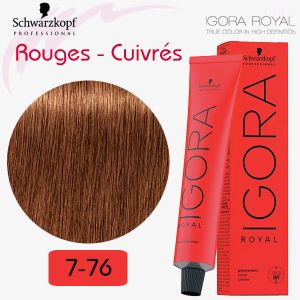 IGORA Royal 7-76 Blond Moyen Cuivré Marron série rouges cuivrés
