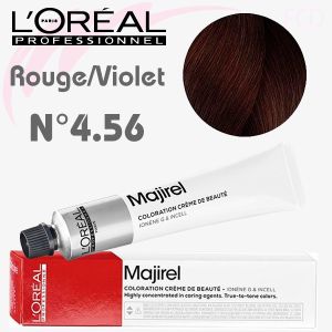 Majirel Rouge-Violet n°4.56 Châtain acajou rouge tube 50 ml L'Oréal Professionnel